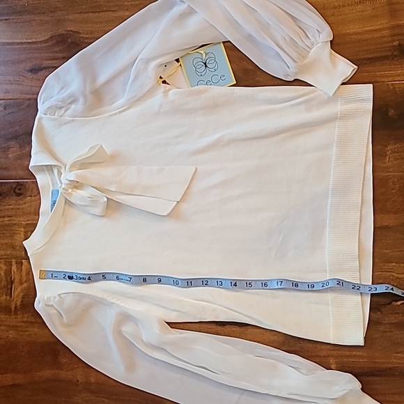 🎉Host Pick 🎉 Cece bow neck Chiffon sleeve sweater top - Picture 5 of 11